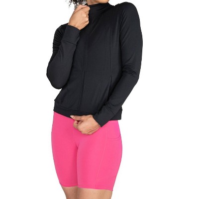 Women's Recycled Poly Contour Seam Zip Up Jacket - Body Wrappers