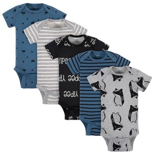 Gerber Baby Boys' 5-Pack Short-Sleeve Bodysuits - 1 of 4