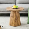 Infurnic End Tables Natural Wood Grain Texture Sticker, Exquisite Wood Grain Surface, Flexible Matching Tabletop Design, Brown, 21.6"*21.6"*19.7" - 2 of 4