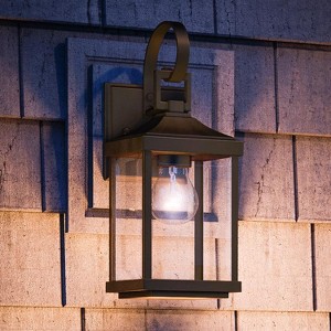 Urban Ambiance Luxury Colonial Outdoor Wall Light,  15-1/8" x 5-1/2",  Olde Bronze Finish, UHP1192 - 1 of 4