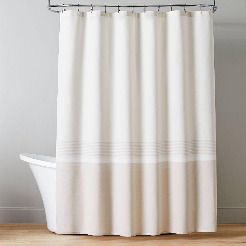 Color Block Striped Woven Shower Curtain - Hearth & Hand™ with Magnolia, 1 of 4