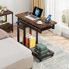 Tribesigns Mobile Portable Desk, Height Adjustable Laptop Table with Wheels - 3 of 4