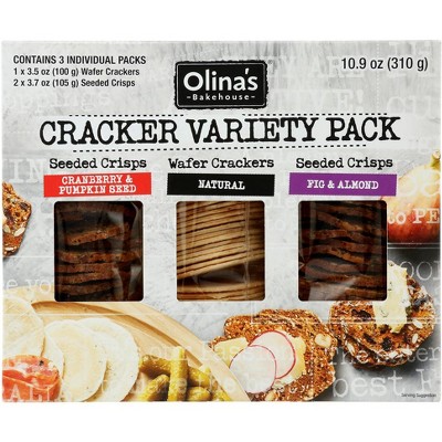 Olinas Bakehouse Cracker Variety Pack - Case Of 7 - 10.9 Oz : Target