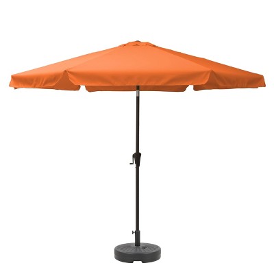 10' Tilting Market Patio Umbrella with Base - CorLiving