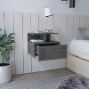 NicBex Wall-Mounted Nightstand with Sliding Drawer and Open Storage Bedside Table End Table for Bedroom, Living Room, Office - 2 of 4