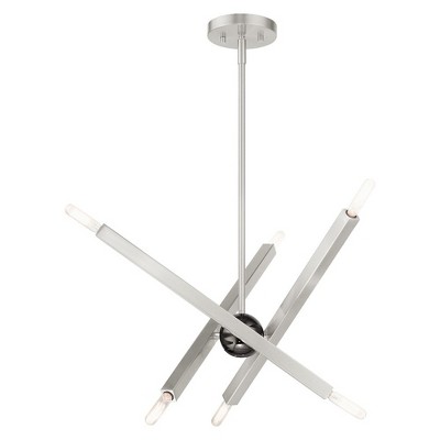 Livex Lighting Moco 6 - Light Chandelier in  Brushed Nickel