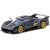 Pagani Huayra R Matt Black Carbon Fiber with Gold Wheels Limited Edition "Global64" 1/64 Diecast Model Car by Tarmac Works - 3 of 4
