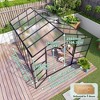 Gulches 10x12FT Windproof Polycarbonate Greenhouse High Headroom Raised Base Anchor Aluminum Heavy Duty All Season Outdoor Backyard - 2 of 4