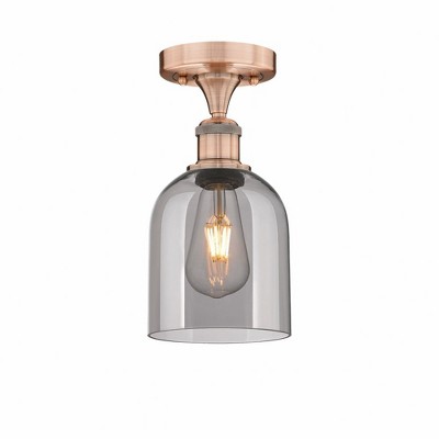 Bella - 1 Light Semi-Flush Mount In Industrial Style-9.63 Inches Tall and 5.5 Inches Wide