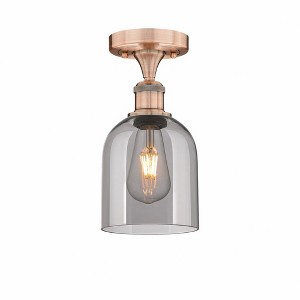 Bella - 1 Light Semi-Flush Mount In Industrial Style-9.63 Inches Tall and 5.5 Inches Wide - 1 of 1