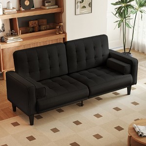 Kayamas 70" Small Loveseat Sofa Small Couch for Living Room, Comfy Love Seat with Removable Washable Cover and Solid Wood Frame - 1 of 4