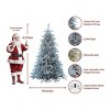 King Of Christmas Snow Flocked Hinged Artificial Christmas Tree Unlit Queen Flock Xmas Tree - 2 of 4