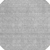 Gray Silver And Ivory Floral Washable Indoor Outdoor Area Rug - 4 of 4