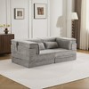 Whisen Modern Compression Loveseat, Convertible Floor Sofa Bed,DIY Boneless Modular Sectional Couch, No Assembly Required - 2 of 4