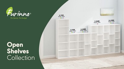 Sleek 5-Tier White Engineered Wood Open Shelf Bookcase