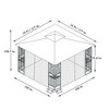 VYNXARIA 10*10 Outdoor Patio Gazebo Canopy Tent With Ventilated Double Roof And Mosquito net(Detachable Mesh Screen On All Sides)£¬Brown - 4 of 4