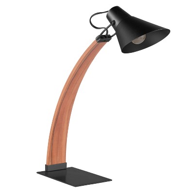 23" Noah Desk Lamp Wood/Black - LumiSource