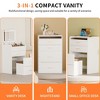 Gulches 23.6" Wide Makeup Vanity Table with Flip Top Lighted Storage Makeup Stool 3-in-1 Vanity Desk - 4 of 4