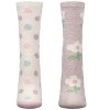 MeMoi Women's 2 Pair Pack Aloe Infused Non-Skid Spa Socks - 2 of 3