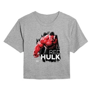 Women's - Marvel - Red Hulk Cropped Graphic T-Shirt - 1 of 4