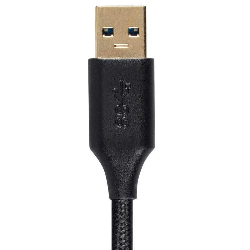 Monoprice USB & Lightning Cable - 10 Feet - Black | USB 3.0 A Male to A Female Premium Extension Cable, 5 of 7