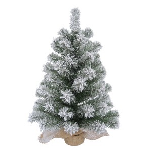 Transpac Artificial 24 in. Multicolor Christmas Snow Colorado Tree with Stand - 1 of 2