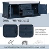 MYINDA Storage Bench with 2 Drawers and 2 Cabinets, Shoe Bench with Removable Cushion for Living Room, Entryway - 4 of 4