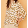 Women's Tiger Printed Woven Blouse - AnnieWear - 3 of 3