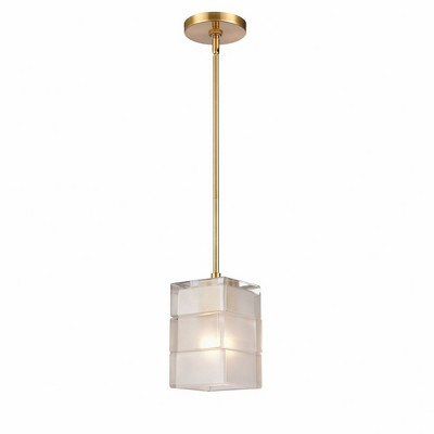 Elk Home Ice Blocks 1 - Light Pendant in  Satin Brass