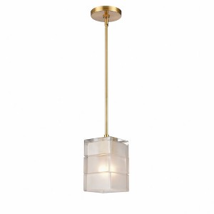 Elk Home Ice Blocks 1 - Light Pendant in  Satin Brass - 1 of 4