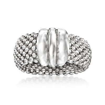 Ross-Simons Italian Sterling Silver Popcorn-Chain Ring