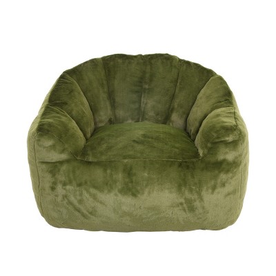 GlasFlength Bean Bag Seats Comfortable Premium Memory Foam Lounge Chair with Removable Cover for Living Room Bedroom, Green, 41.4"*35"*30.7"