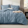 Bedsure | 5/7 Pcs Bed in a Bag Solid Diamond Pintuck Bedding Set for All Season - 3 of 4