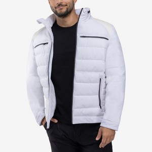 X RAY Puffer Jacket With PU Shoulder - 1 of 4