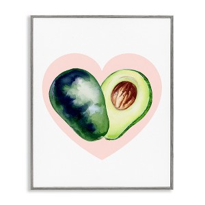 Stupell Industries Heart Shaped Avocado Black Framed Giclee Art - 1 of 4