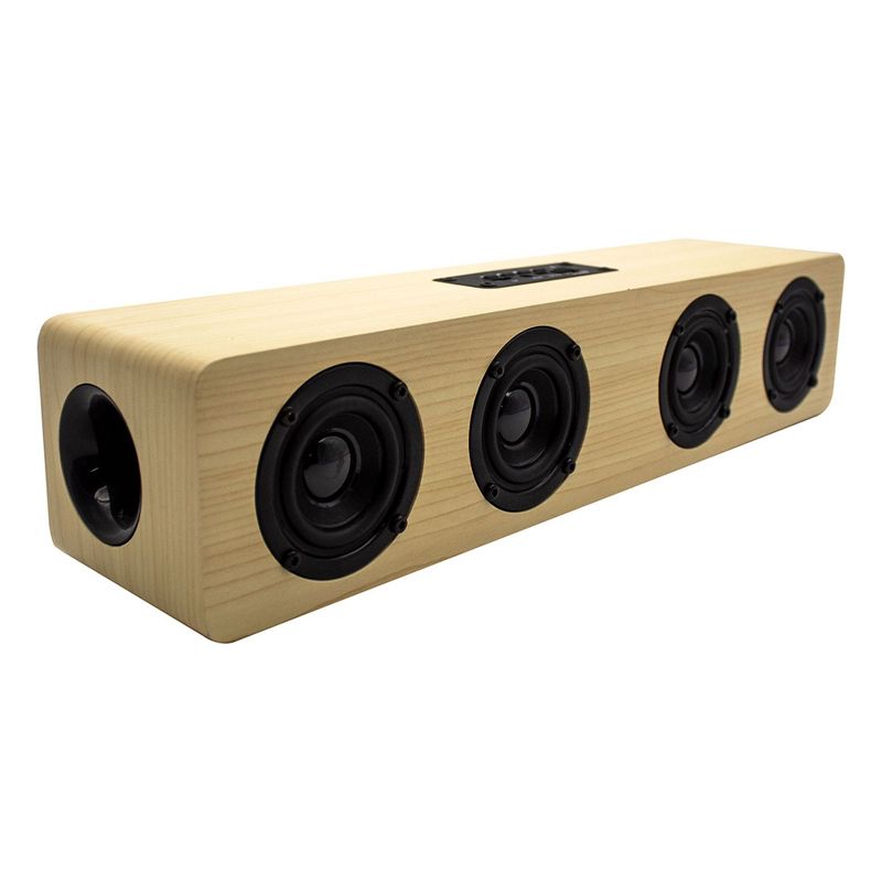 Link SoundForest Wooden Wireless Speaker FM Radio Bluetooth Hands-Free Calling Perfect for Outdoor Activities Parties Meetings Up to 4 Hours Playtime, 1 of 5