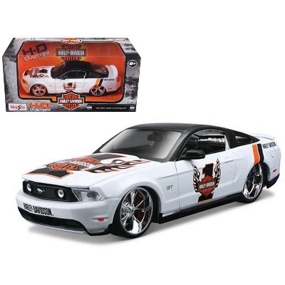 white mustang toy car