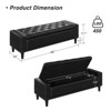 60" Storage Ottoman Bench, Faux Leather Upholstered Ottoman for King Size End of Bed - 2 of 4