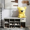 KTMBDW Shoe Bench, Storage Bench with Small Drawer, Entryway Bench with 9 Compartments, for Bedroom, Gray - 2 of 4