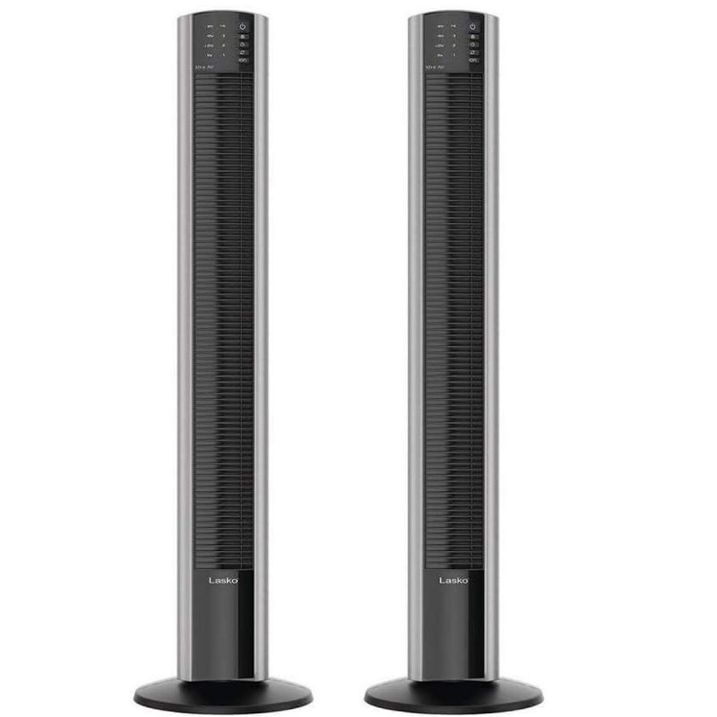 Lasko XtraAir 48 In. Tower Home Fan Air Ionizer with Remote Control (2 Pack), 1 of 7