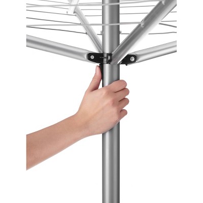 Whitmor Silver Aluminum Rotary Outdoor Clothes Drying Rack