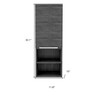 HomeRoots 32" Smoky Gray Oak Accent Cabinet With Three Shelves - 3 of 4