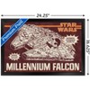 Trends International Star Wars: New Vintage - Millennium Falcon Framed Wall Poster Prints - 3 of 4