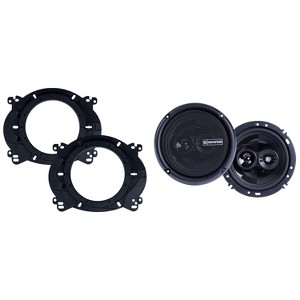 Memphis Audio PRX603 Power Reference Series 6.5" 3-Way Coaxial Speakers With Swivel Tweeters - Pair with OEMBKT60 Vehicle Specific 6 1/2" Speaker A... - 1 of 4