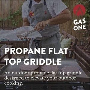 GasOne Flat Top Grill with 4 Burners Premium Propane Outdoor Grill Cart Stainless Steel Auto Ignition Camping Grill Outdoor Griddle - 1 of 4