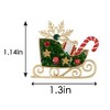 Anna-Kaci Golden Tone Christmas Brooch Pins Sparkly Rhinestones Enamel Lapel Pin for Women - 2 of 4