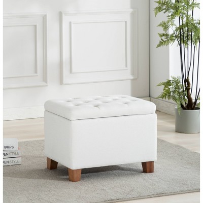 24" Tufted Storage Ottoman and Hinged Lid - WOVENBYRD