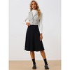 Allegra K Women's Tweed Notched Lapel Vintage Plaid Crop Sleeveless Waistcoat Vest - 3 of 4