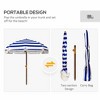 CAVINAS 6.2 FT Portable Umbrella for Travel Lightweight Travel and Pool Shade (Base Not Included), Blue - 2 of 4
