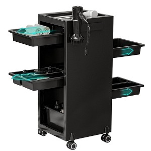 Salon Trolley Cart - Hair Salon Station Equipment, 4 Drawers & 2 Storage Baskets - 1 of 4